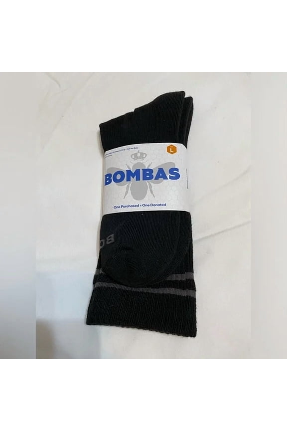 UNISEX SOCKS - BLACK/ GRAY - SIZE: MEN L