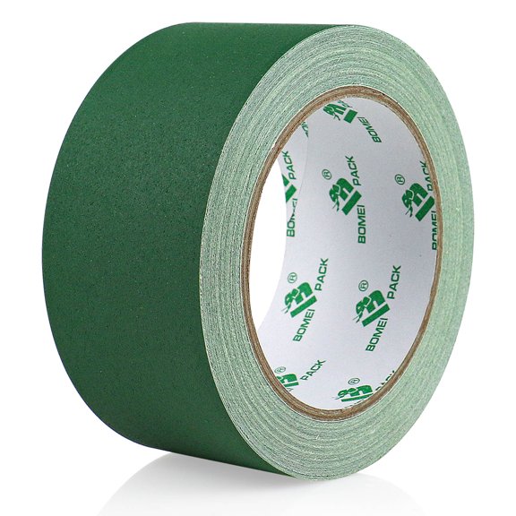 BOMEI PACK 1 Pack Dark Green Gaffer Tape 2inch x 30yds, Matte Non-Reflective Stage Tape, No Residue Hand Tear, for Labeling, Cable, Photo Studio, Painters and Ductwork