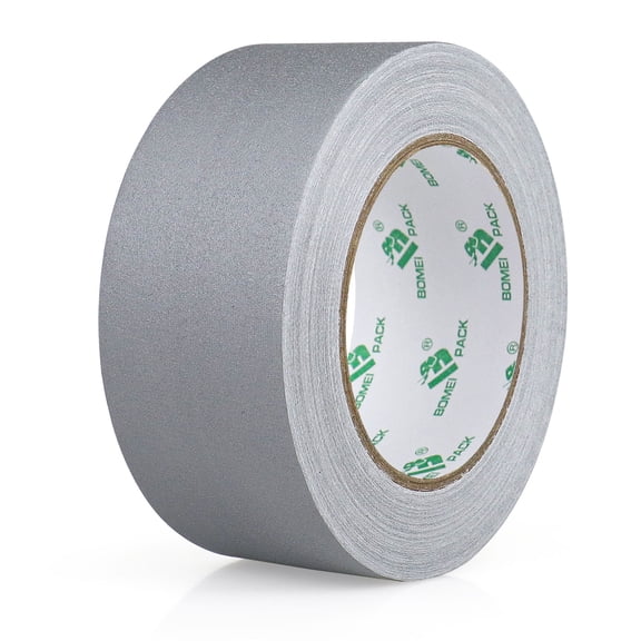 BOMEI PACK 1 Pack Grey Gaffer Tape 2inch x 30yds, Matte Non-Reflective Stage Tape, No Residue Hand Tear, for Labeling, Cable, Photo Studio, Painters and Ductwork