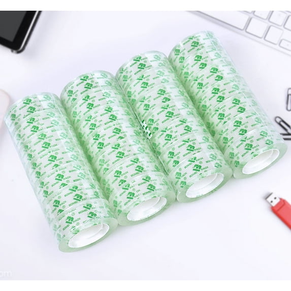 BOMEI PACK 28Rolls Transparent Tape Refills, 0.7”x30yds Clear Tape for Gift Wrapping, School, Office and Home