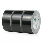 BOMEI PACK Black Duct Tape,1.89 in. x 35y,3 Pack,Waterproof,Tear by Hand