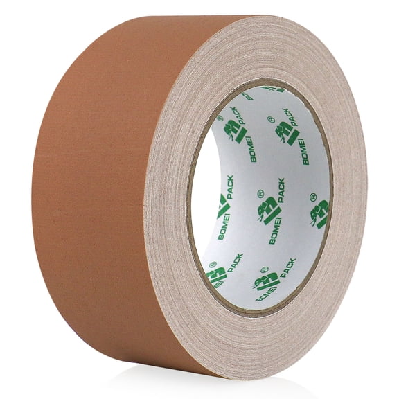 BOMEI PACK Brown Gaffer Tape Matte Non-Reflective No Residue Hand Tear Self-Adhesive 1 Pack 2inch x 30yds