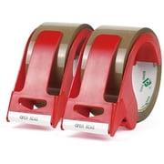 BOMEI PACK Brown Packing Tape with Dispensers,1.88 Inch x 55 Yards,Heavy Duty Brown Tape for Shipping, Mailing, Moving & Storage