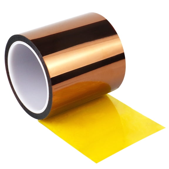 BOMEI PACK PolyimideTape,4 Inch x 108 ft (33m),Wide Roll Heat Resistant Tape,High Temperature Tape,Heat Vinyl Press Tape for Heat Transfer,Polyimide Tape for Protecting CPU, PCB Circuit Board