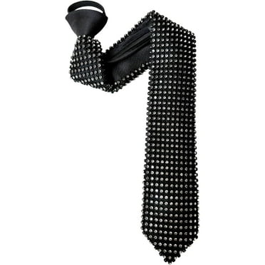BOMJJOR Rhinestone Necktie for Men Women Shine Sparkle Artificial Diamonds Bow Necktie Adjustable  Pre-Tie