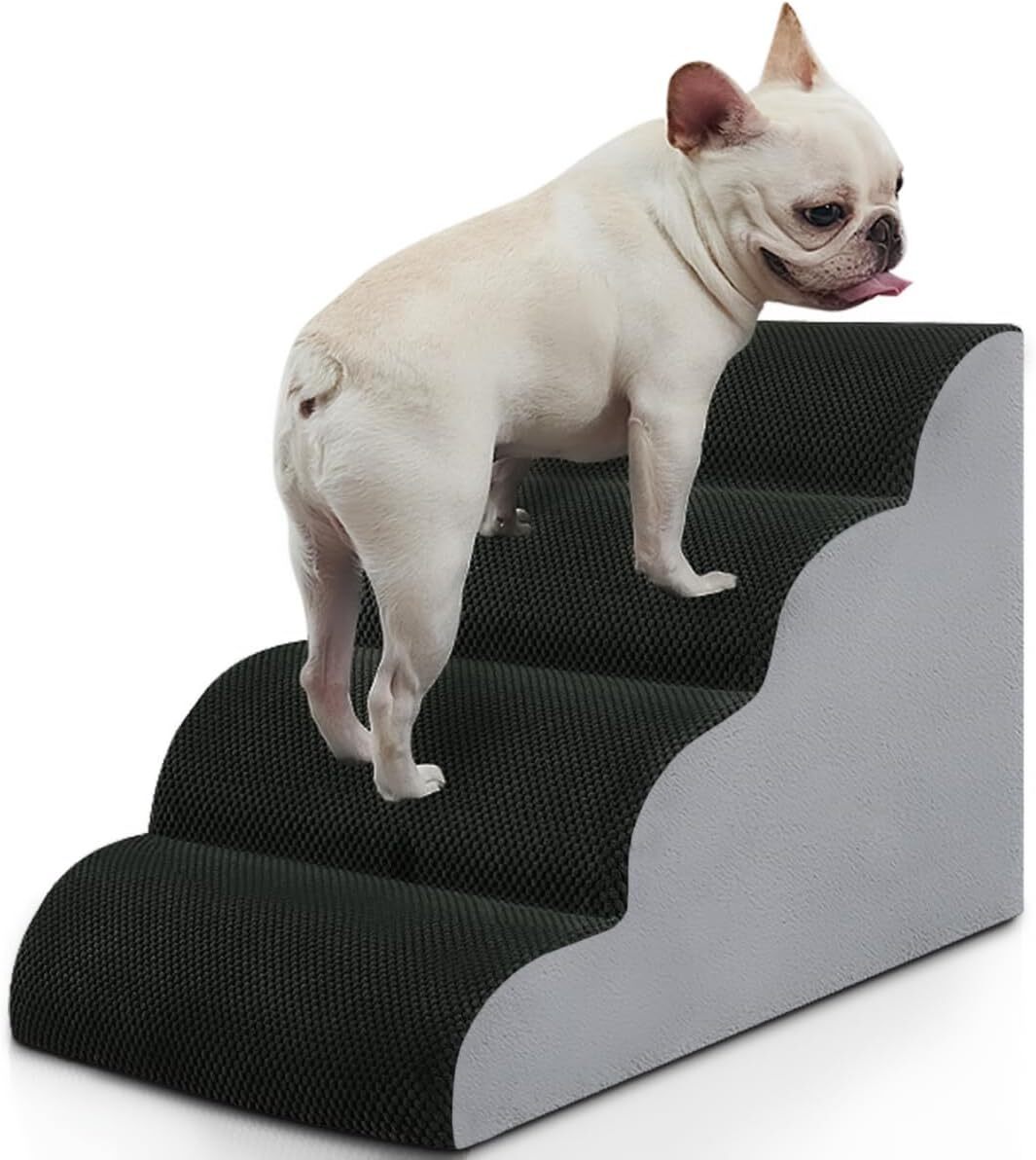 Folding Plastic Pet Stairs Durable Indoor or Outdoor 4 Step Design With