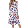 thumbnail image 1 of BOMYJESK 4th Of July Dresses for Women Maxi Dress Patriotic American Flag Beach Long Dresses Vintage Independence Day 2026 Summer Dresses Casual Resort Wear Light Blue S, 1 of 7