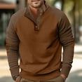 BOMYJESK Corduroy Sweatshirts for Men with Elbow Patches Button Up