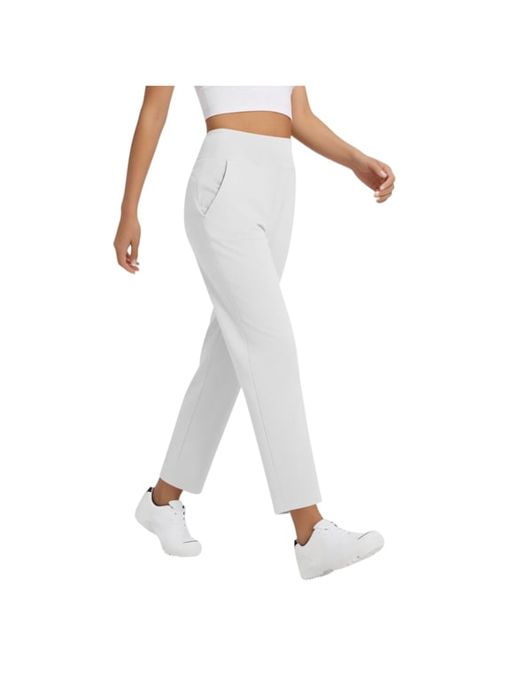 Golf Pants Women Dressy Casual Work Joggers Dress Pants Stretchy High Waist Slacks Athletic Summer Pant White S