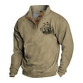 BOMYJESK Men's Fashion Hoodies & Sweatshirts with Elbow Patches Button