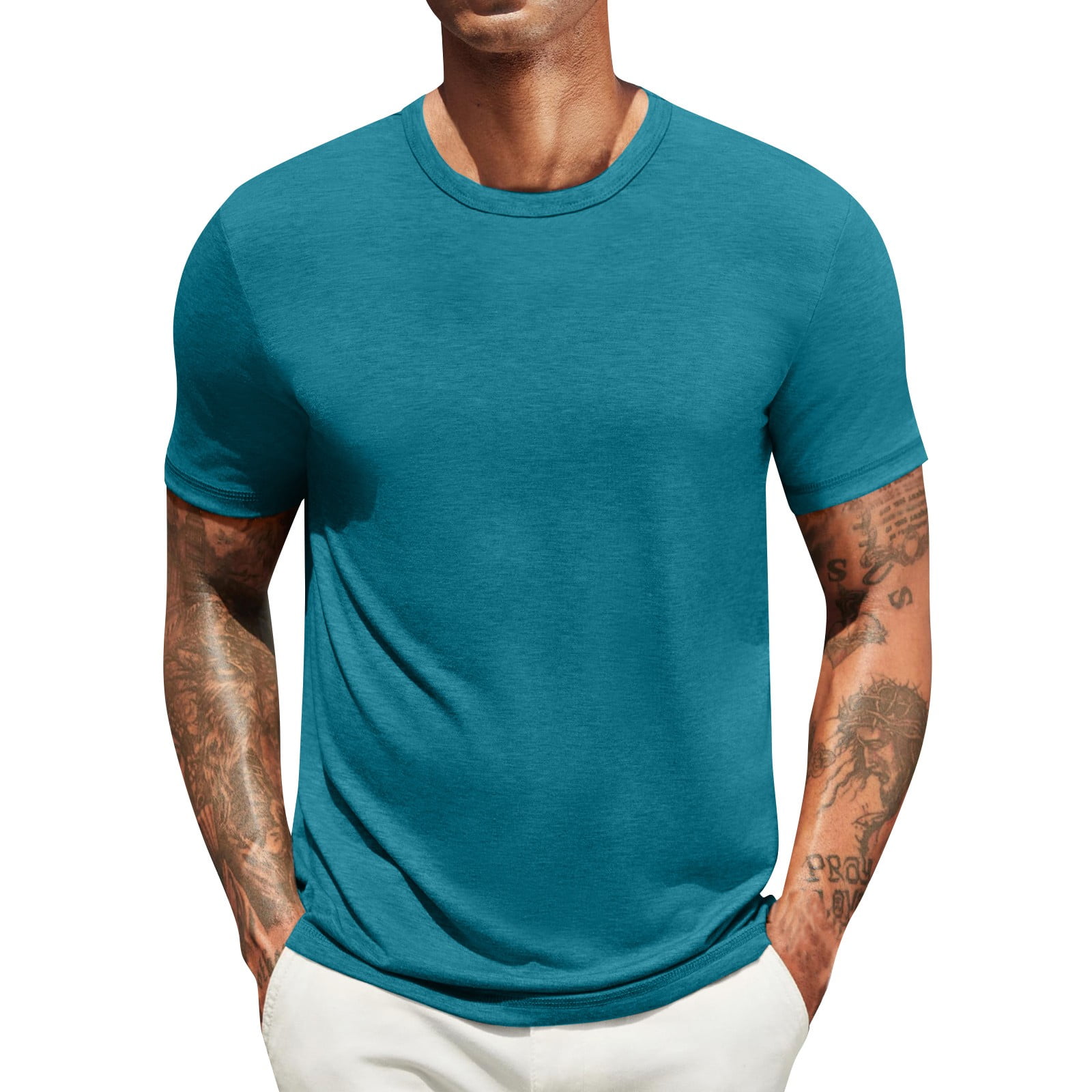 Men's Full Size Casual Button Detail Short Sleeve T-Shirt Plus Size