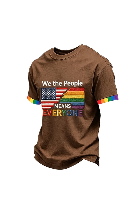 We the People Means Everyone Print Shirt Pride Have Had Enough T-Shirt Lesbian Ally Human Equality Shirt Crew Neck Fashion Comfy Top Coffee 2XL