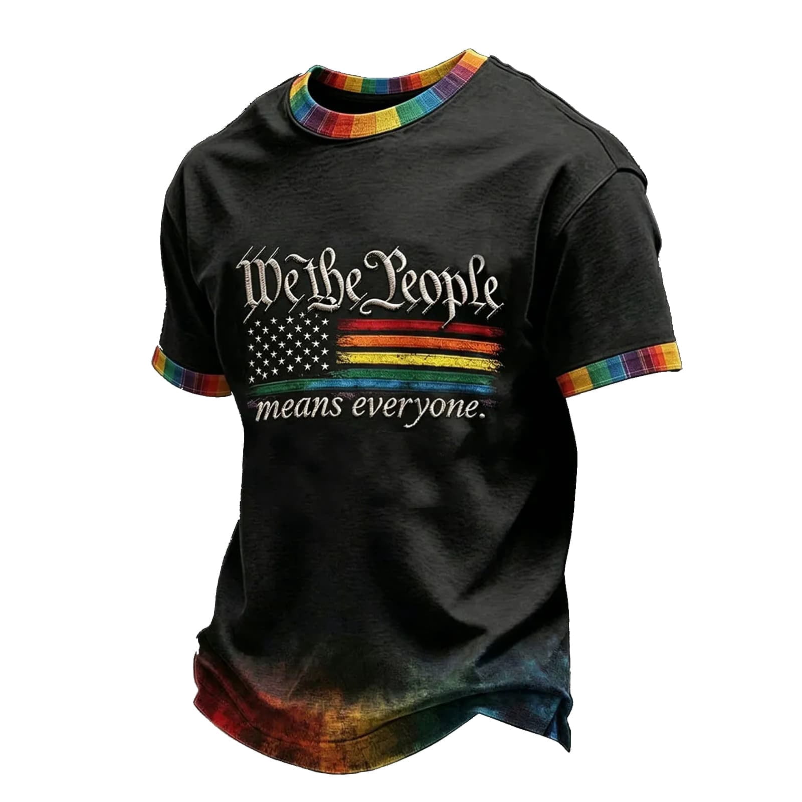 BOMYJESK We the People Means Everyone Rainbow Flag Shirt Pride Equality ...