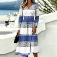 thumbnail image 1 of BOMYJESK Summer Dresses for Women 2026 Hugging Slim Beach Sexy V Neck Midi Dress Elegant Formal Lightweight Breathable Dress Blue S, 1 of 3