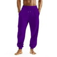 thumbnail image 1 of BOMYJESK Sweatpants for Men Workout Active Fleece Elastic Waist Pants Fall Clothes 2025 Trendy Drawstring Sweatpants Jogging Light Weight Activewear Purple XL, 1 of 8