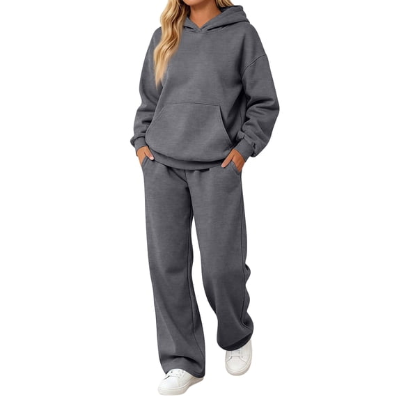 BOMYJESK Sweatsuits for Men Athletic Jogging Jacket and Sweatpants Set Long Sleeve Pullover 2 Piece Outfits with Pockets Dark Gray L