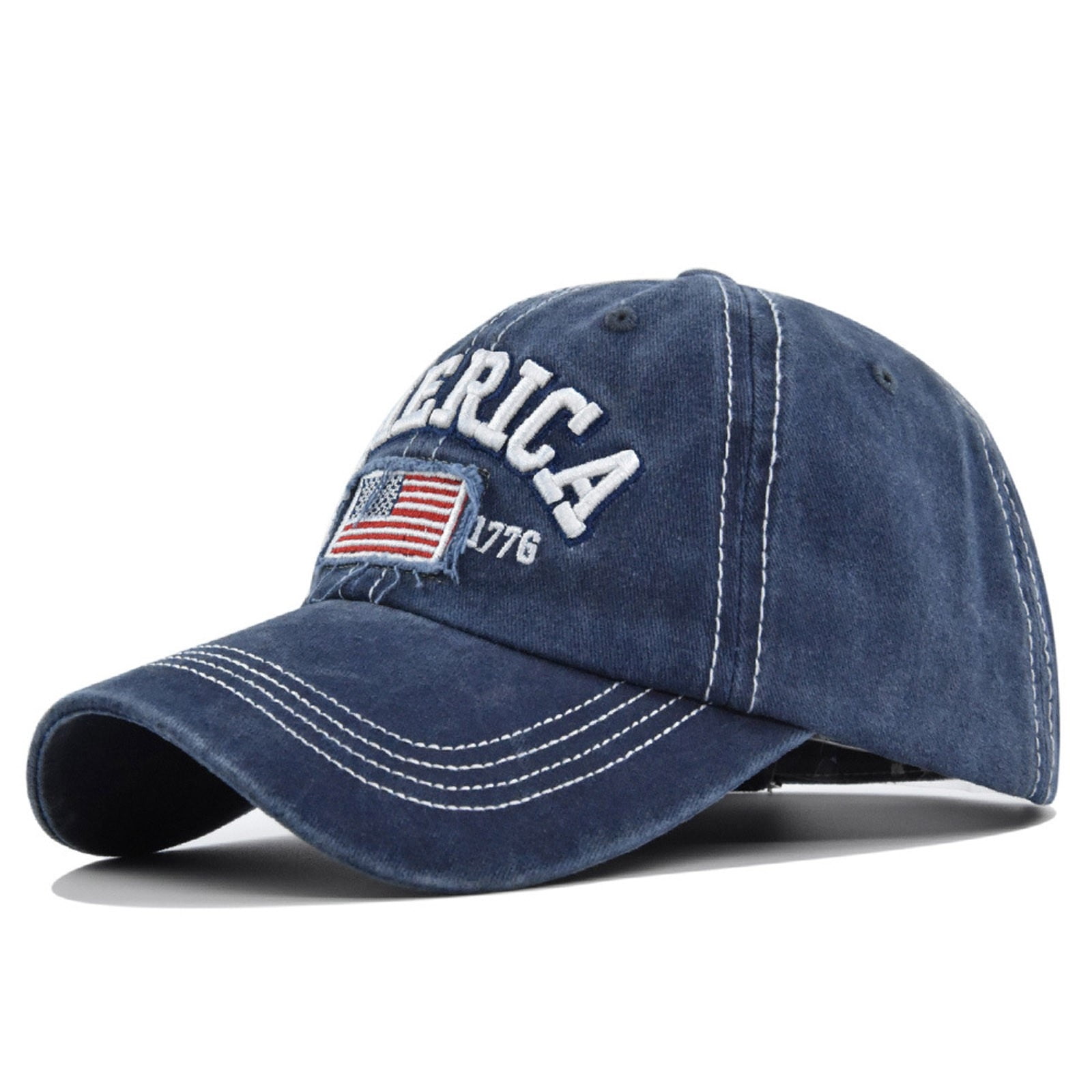 BOMYJESK USA Flag Hat American Flag Baseball Cap USA Tactical Hat Washed Distressed Hats for Men Women Teens Multicoloured Walmart