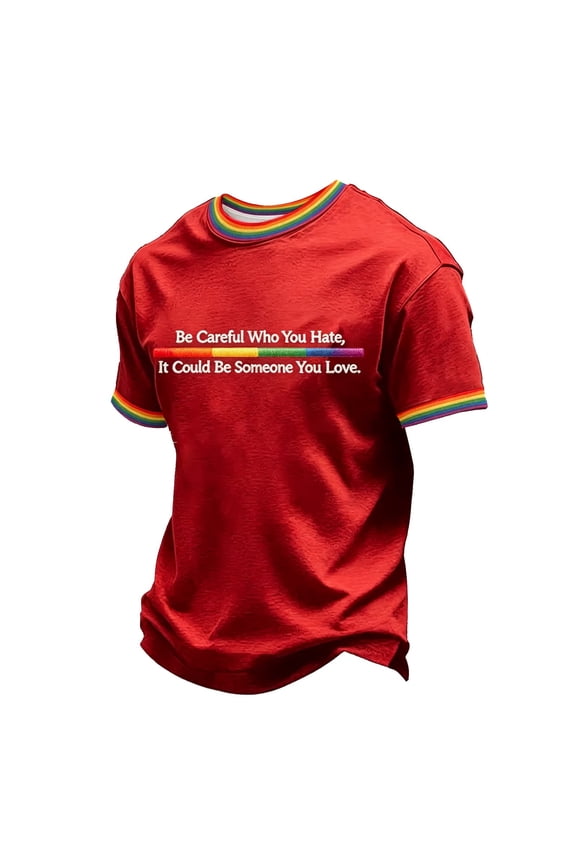 We the People Means Everyone Print Shirt Pride Equality T-Shirt Transgender Flag Equality Shirt Crew Neck Casual Comfortable Tops Red M