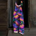 thumbnail image 1 of BOMYJESK Women's Halloween Jumpsuits Cartoon Pumpkin One Piece Sleeveless Rompers Pants 2026 Fall Baggy Overalls Purple L, 1 of 7