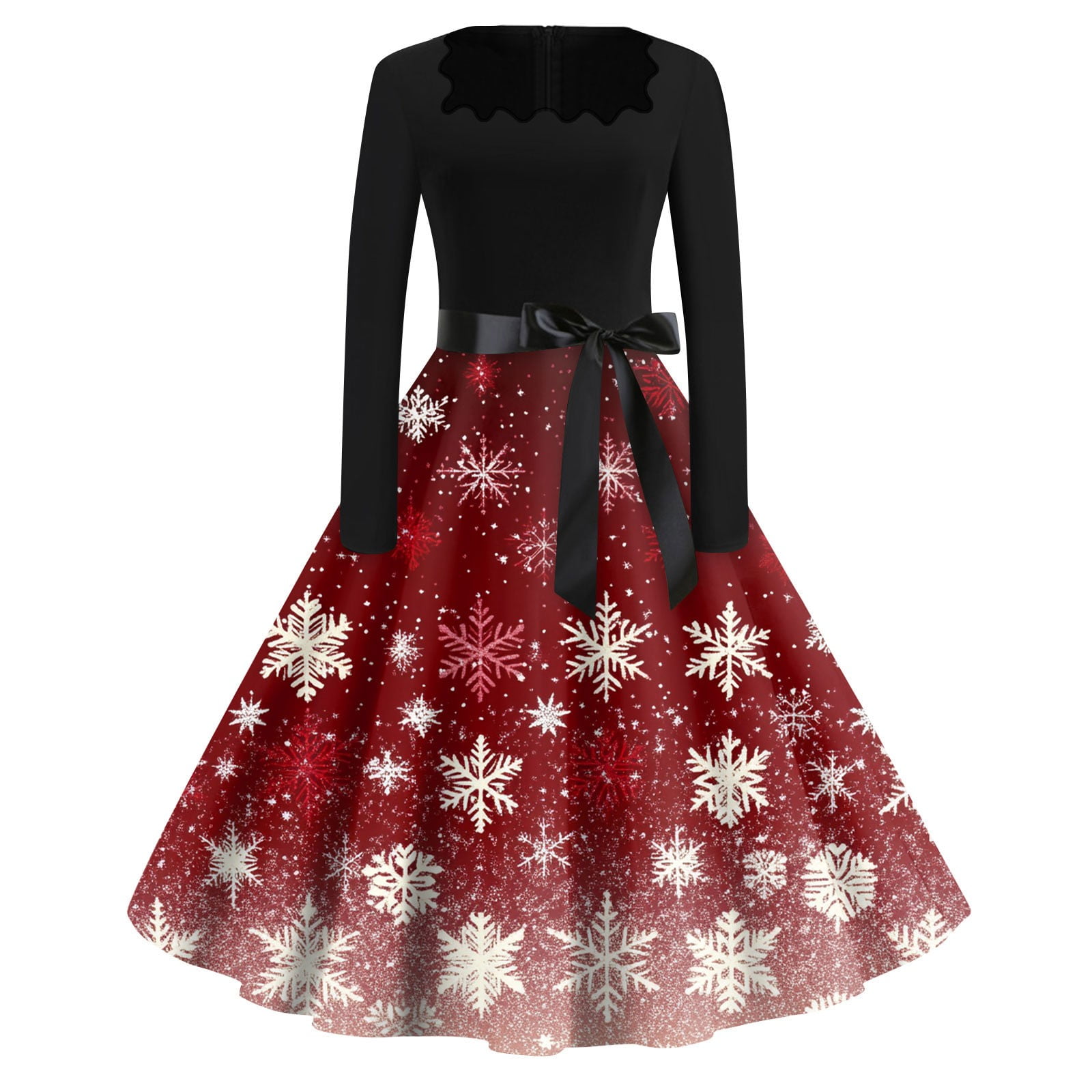 BOMYJESK Womens Christmas Dress 1950s Christmas Dress Plus Size Glitter