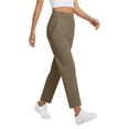 thumbnail image 1 of BOMYJESK Womens Dress Pants Work Business Casual Travel Pant Stretch Slacks Ankle Pant High Waist Yoga Sweatpants Khaki L, 1 of 7