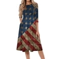 thumbnail image 1 of BOMYJESK Womens Maxi Dress 250th Anniversary Stars Stripes Beach Long Dresses Independence Day Art Print 4th Of July Summer Dresses Casual Party Apparel Multicolor 3XL, 1 of 7