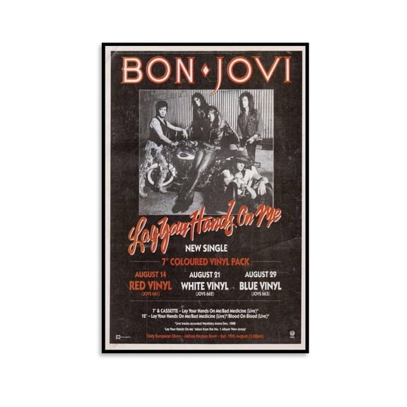 BON JOVI (11) Canvas Poster Wall Art Decor Print Picture Paintings for Living Room Bedroom Decoration