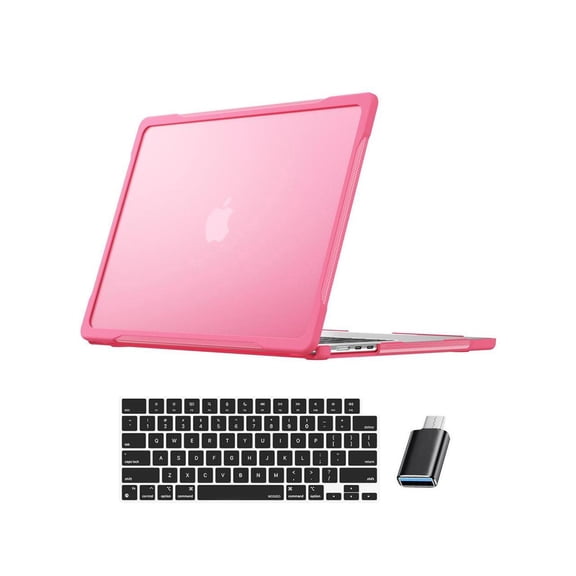 BONAEVER Compatible with MacBook Air 15 inch Case 2023 Release A2941 M2 Chip with Liquid Retina Display Touch ID, Heavy Duty Rugged Hard Shell Shockproof Cover with Keyboard Skin, Type C Adapter