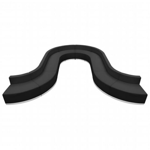 BONANZA  HERCULES Alon Series Black Leather Reception Configuration - Black