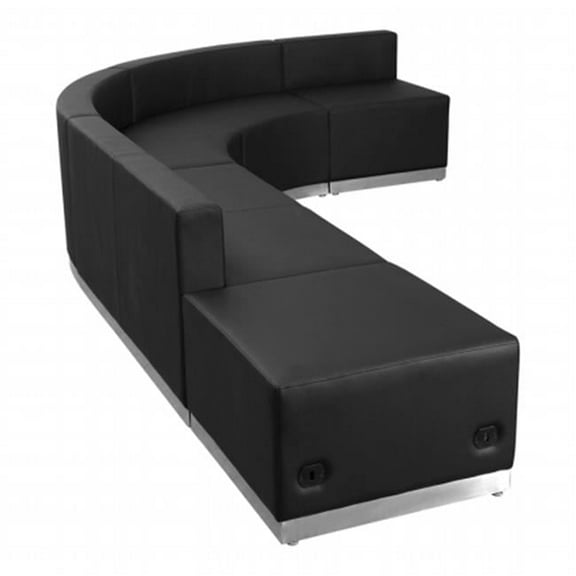BONANZA  HERCULES Alon Series Black Leather Reception Configuration - Black