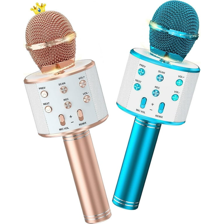 BONAOK Bluetooth Karaoke Microphone Pack, 5-in-1 Handheld Mic
