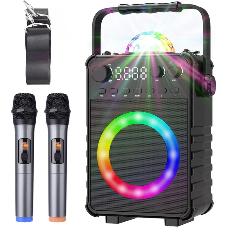 BONAOK Wireless Bluetooth Karaoke Microphone with Controllable LED Lig –  Bonaokofficial