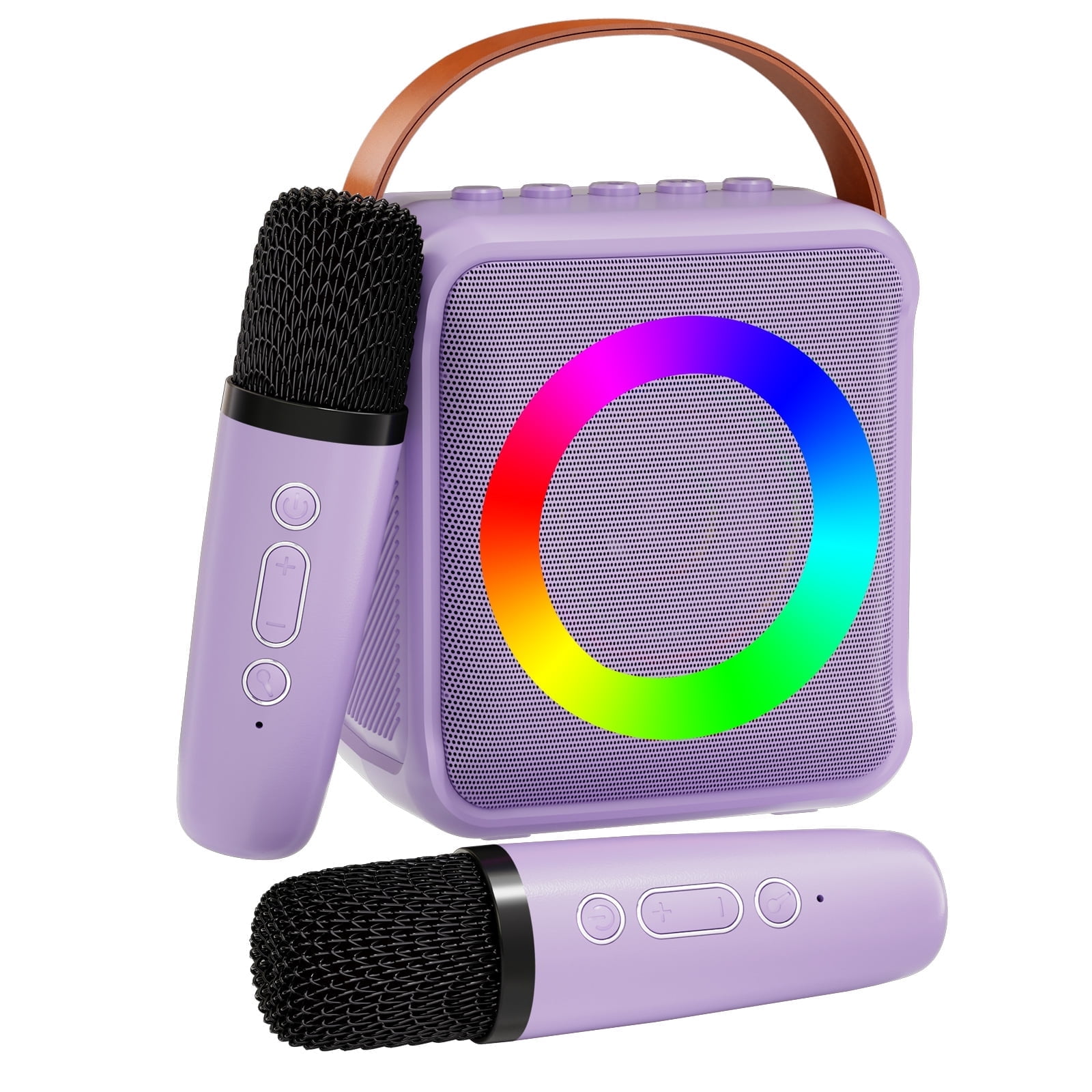 Walmart exclusive discounts  BONAOK Portable Karaoke Machine with 2 Wireless Mics for Kids & Adults, Birthday Gifts, Purple