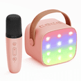 thumbnail image 1 of Bonaok Mini Karaoke Machine for Kids, Portable Speaker with Wireless Microphone for Singing, Gift for 4-12+ Years Old Girls, Pink, 1 of 16