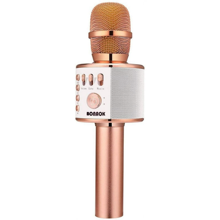 BONAOK Wireless Bluetooth Karaoke Microphone,3-in-1 Portable