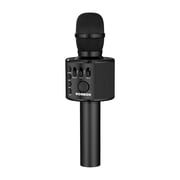 BONAOK Wireless Karaoke Microphone, Portable Karaoke Machine with LED Lights, Bluetooth Microphone Singing Gift for Kids Adults, Q37 Black