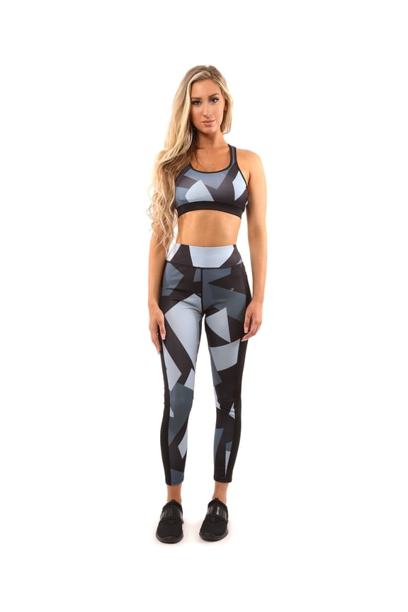 BONDI SET - LEGGINGS & SPORTS BRA - BLACK/GREY