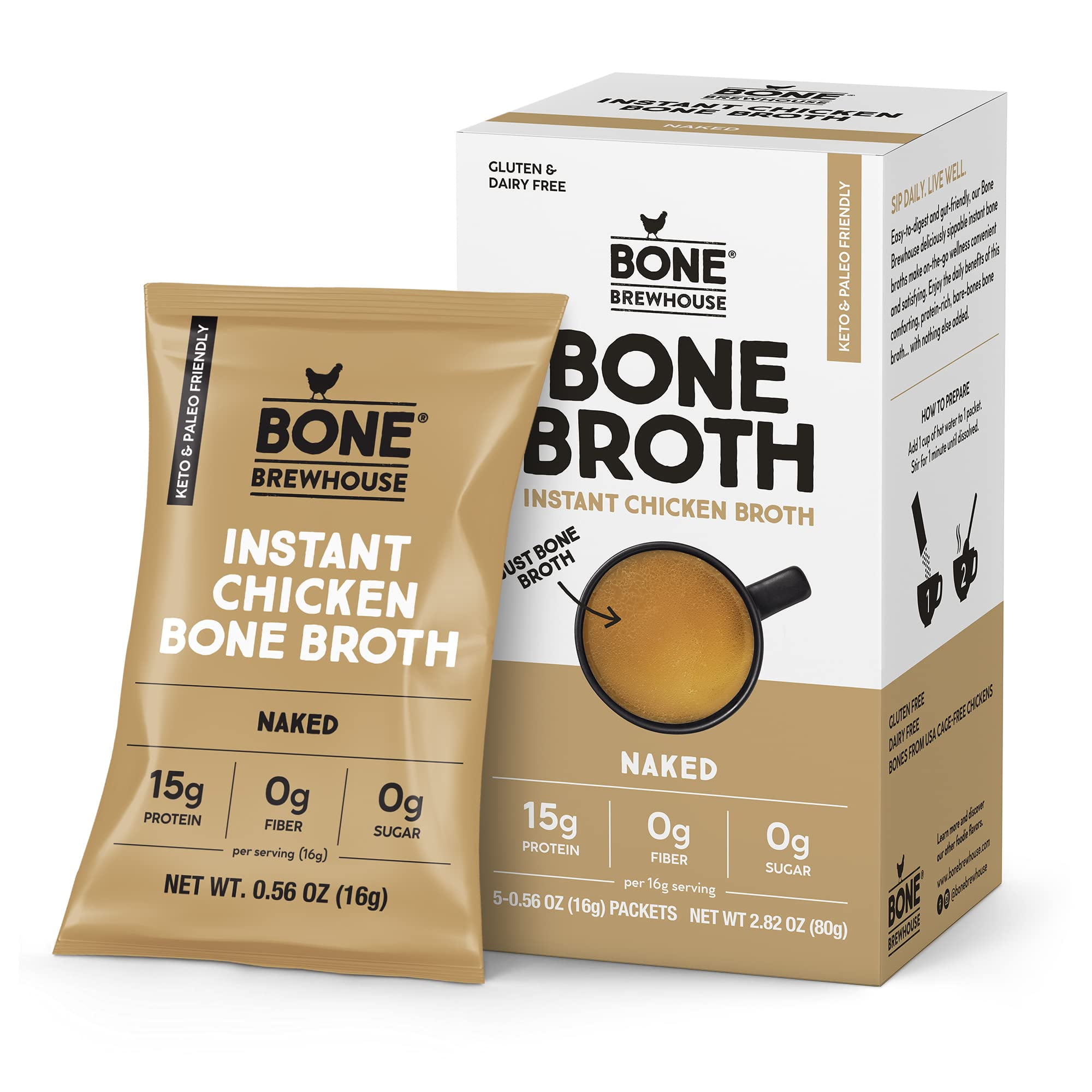 BONE BREWHOUSE: Naked Chicken Bone Broth, 2.82 oz