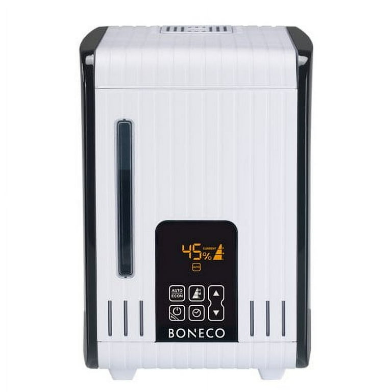 Warm mist console humidifier outlet