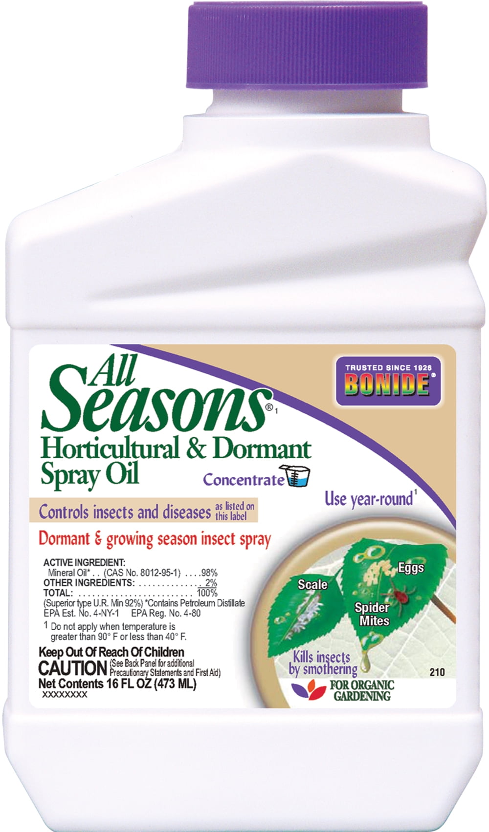 Bonide 16oz. All Seasons Horticultural Oil Concentrate - Organic Plant ...