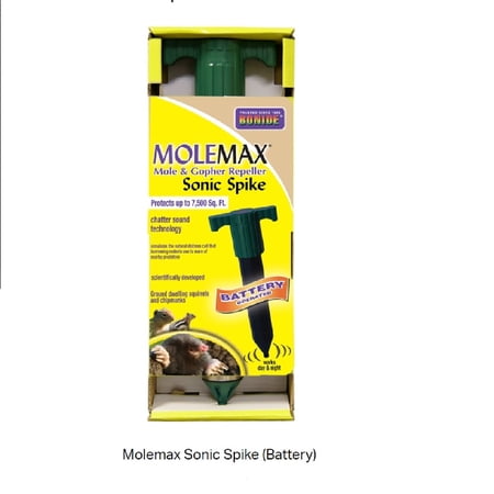 BONIDE Molemax Ultrasonic Battery Powered Pest Repellent Spike