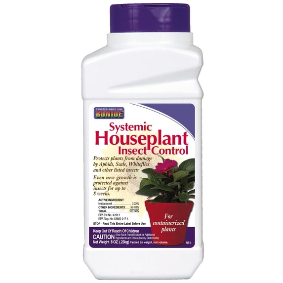 Bonide Systemic Houseplant Insect Control, 8 oz Ready-to-Use Granules for Indoors and Outdoors, Protects Plants from Insects