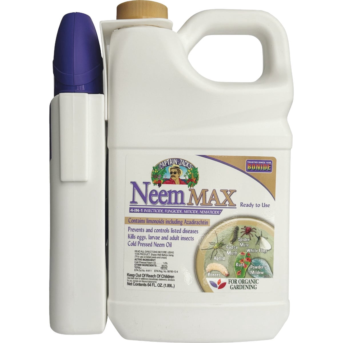BONIDE&nbsp;Indoor & Outdoor for Organic Gardening Insect Killer Spray 2-Piece Set, 64 oz
