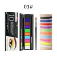 BONINGGG 10 Color Water Based Face Color Set DIY Fluorescent Face Paint
