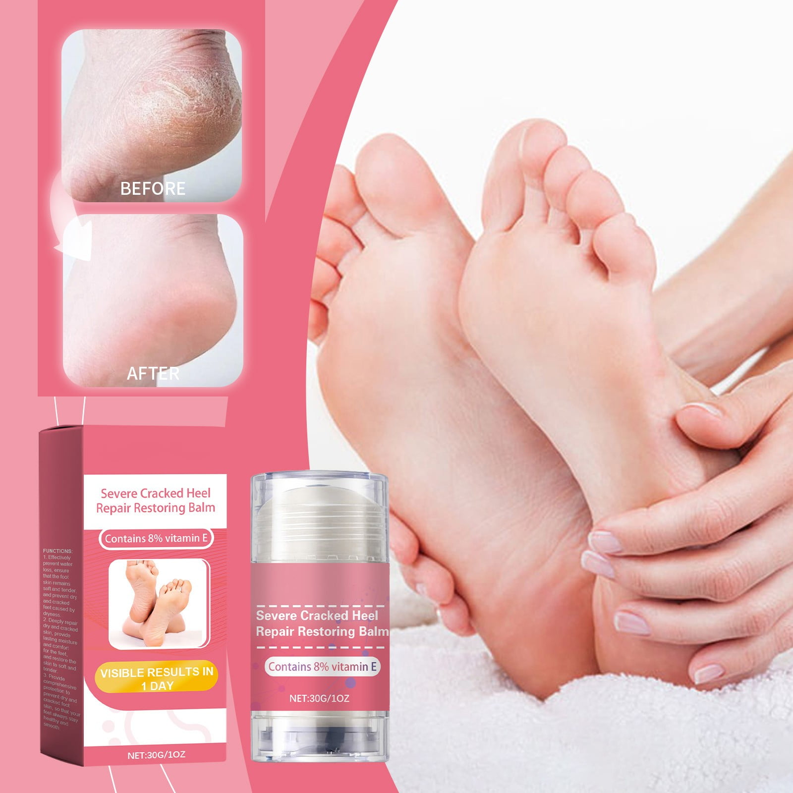 BONINGGG 30g Heel Crack Stick Intensive Moisturizing Formula For Smooth