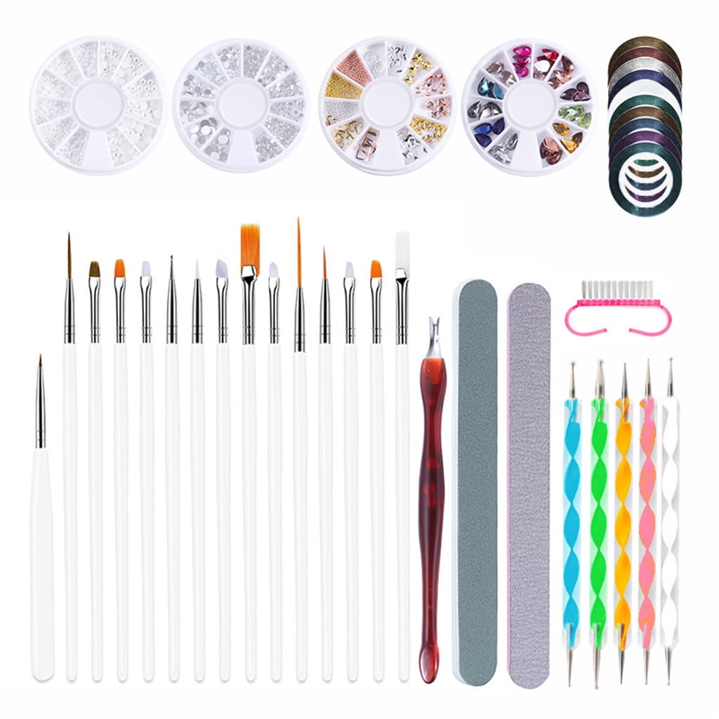 BONINGGG Acrylic Powder Liquid Tips Practice Tool Full Kit Gel Nail Gel