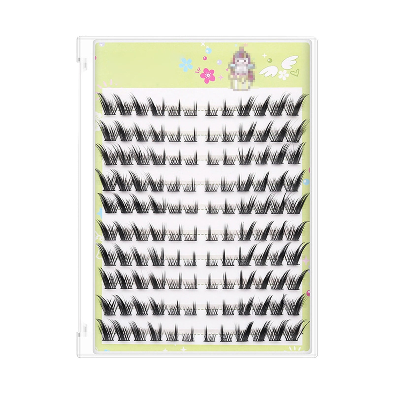 BONINGGG And False Eyelashes 10 In Hard Large Flower Roll Segmented