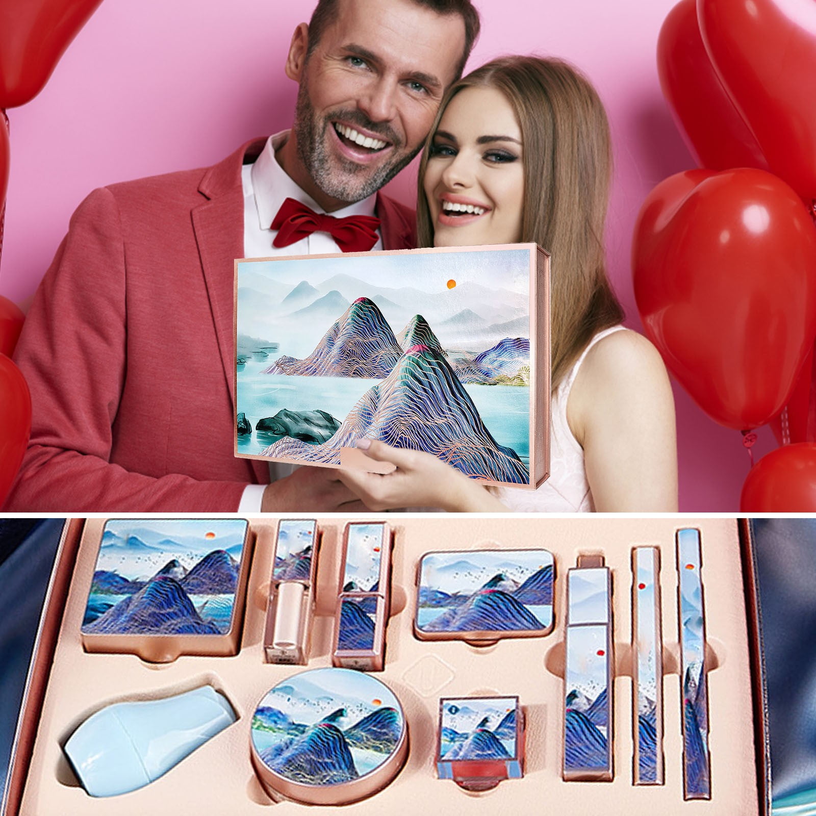 BONINGGG Cosmetic Ten Piece Chinese Set Beginner Cosmetics Full Set