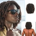 BONINGGG Dark Brown Crochet Braid Headgear Wig Africa Small Volume