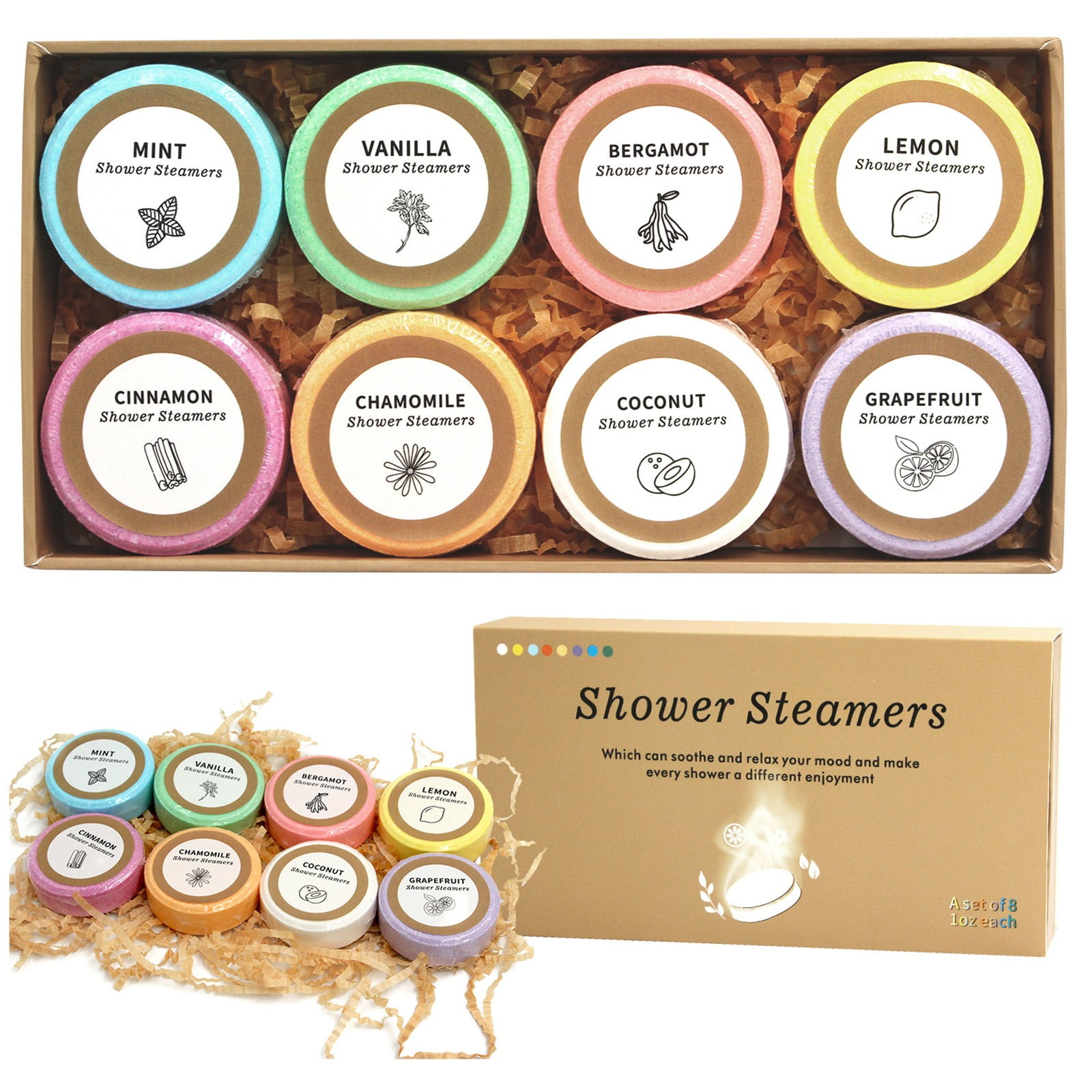 BONINGGG Dried Flower Bath Aromatherapy Bath Tablets 30g*8 Bath In Bath